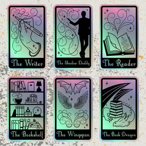 Bookish Tarot Card Stickers | Book Lover - booktok - bookstagram - bookish sticker - kindle sticker - e-reader - bookish sticker