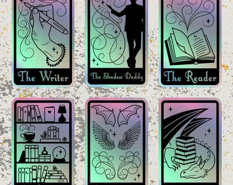 Bookish Tarot Card Stickers | Book Lover - booktok - bookstagram - bookish sticker - kindle sticker - e-reader - bookish sticker