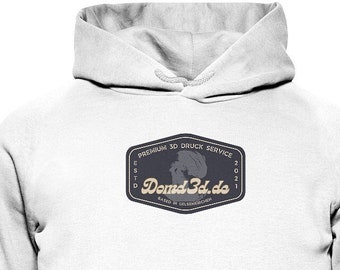 Shop logo DOMD black white print motif on front and/or back profile picture 3D print - basic unisex hoodie