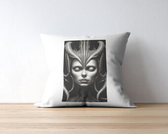 Motif Cyborg Princess female Android gothic Industrial Design streetwear Future style streetwear copy - cushion 40 x 40 cm