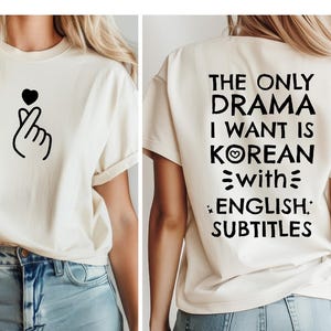 K-Drama Time T-Shirt: Korean Finger Heart, K-Pop Fan Gift