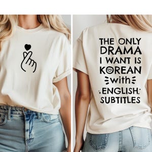 K-Drama Finger Herz Shirt, koreanisches Liebhabergeschenk