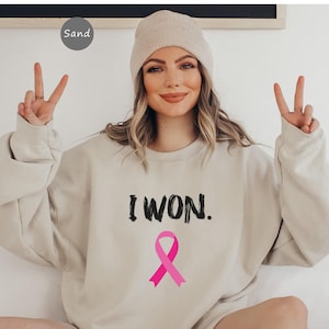 Felpa con cappuccio &quot;I Won Breast Cancer Awareness&quot;, regalo di supporto