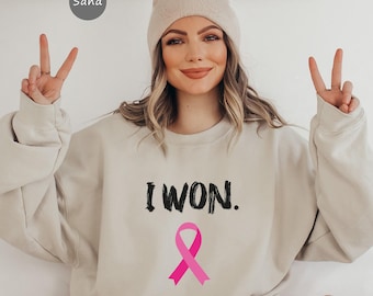 I Won Breast Cancer Awareness Sweatshirt, Support Gift