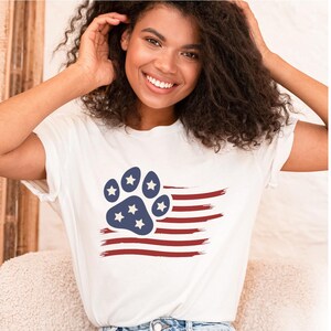 American Dog Shirt, Dog USA Flag Shirt, Patriotic Dog Mom Shirt, Dog Lover Shirt, Patriotic Shirt, Independence Day Shirt, US Flag Shirt