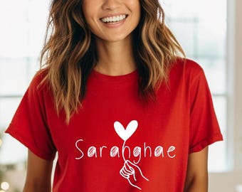 Chemise Saranghae : t-shirt coeur doigt KDrama, cadeau Kpop