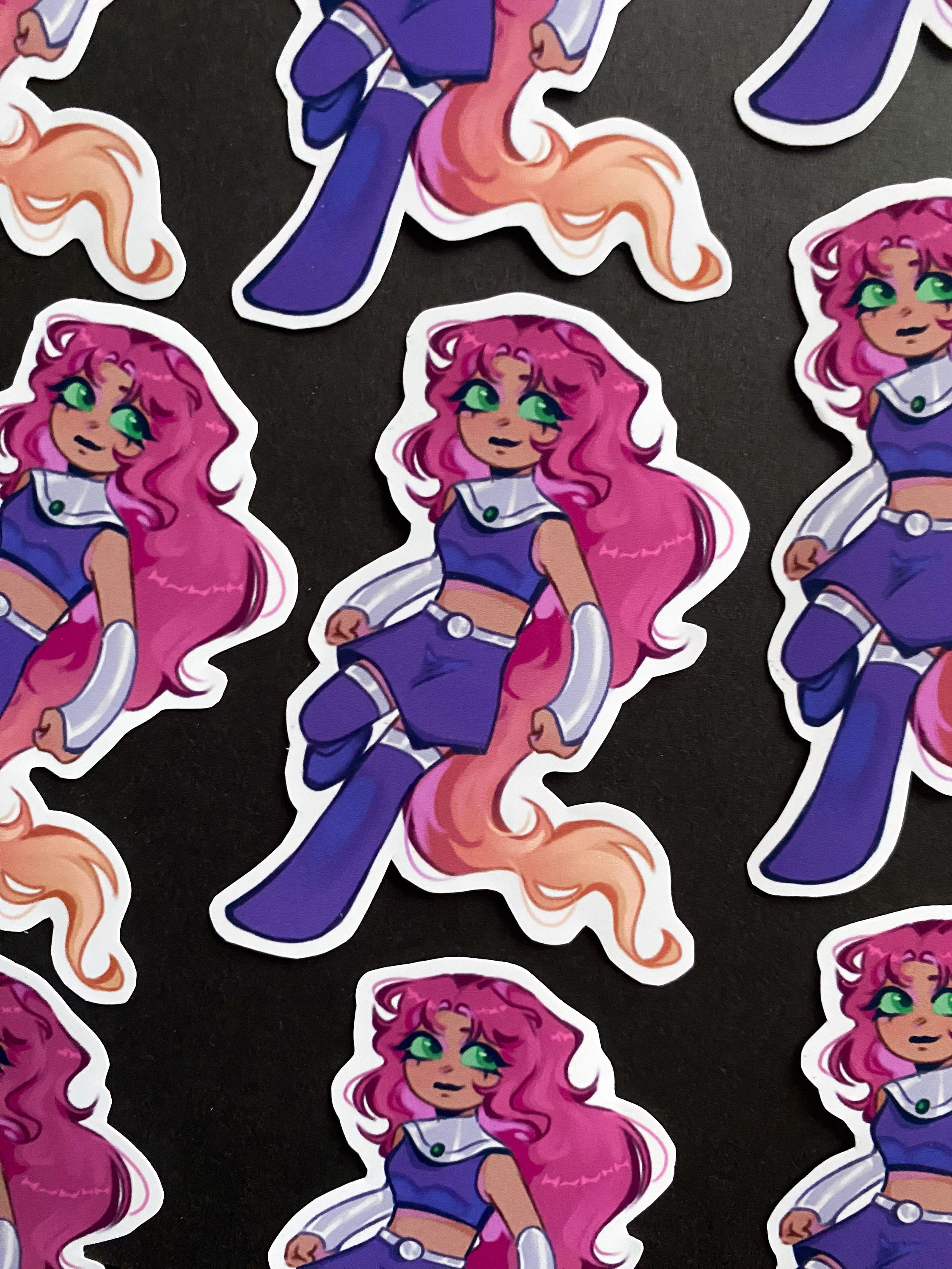 Teen Titans Starfire and Raven Stickers - Etsy