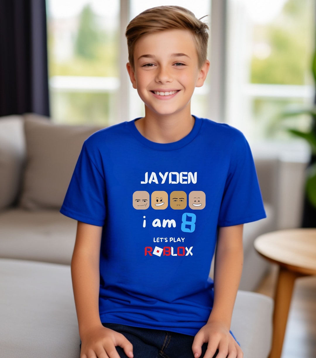 Custom Roblox Kids Birthday Shirt,roblox Shirt,gamer Shirt,roblox Lover
