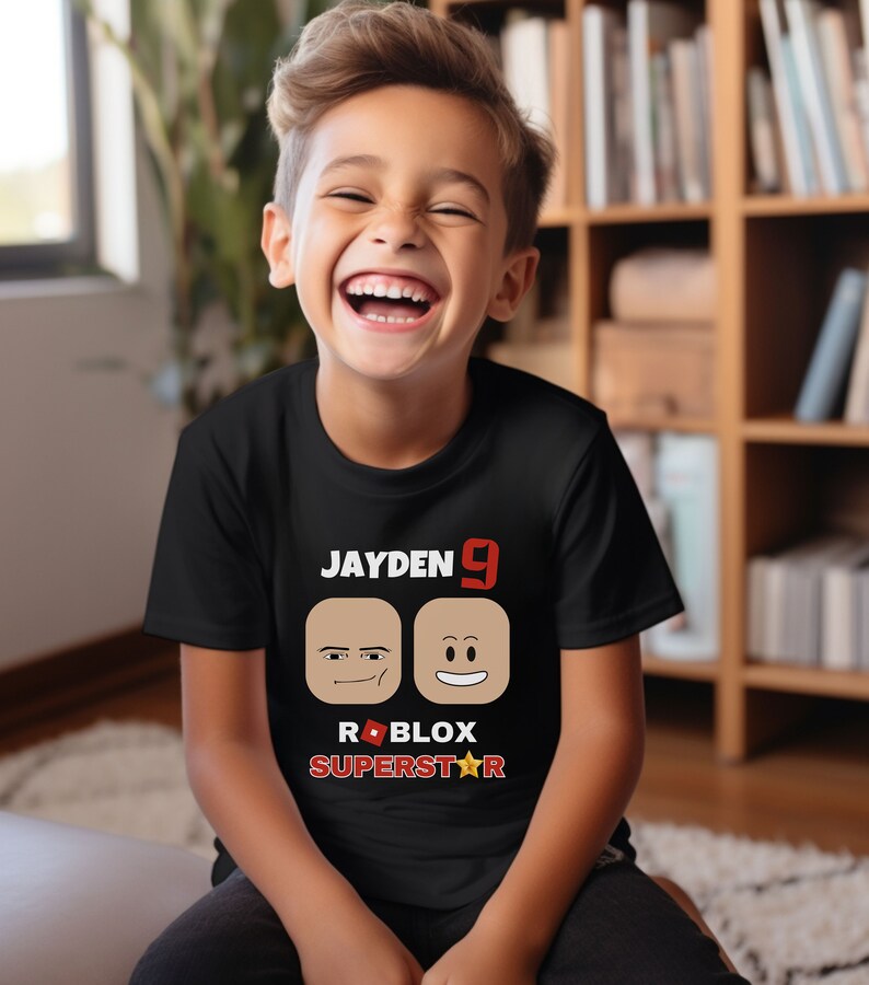 Custom Roblox Kids Birthday Shirt,roblox Shirt,gamer Shirt,roblox Lover
