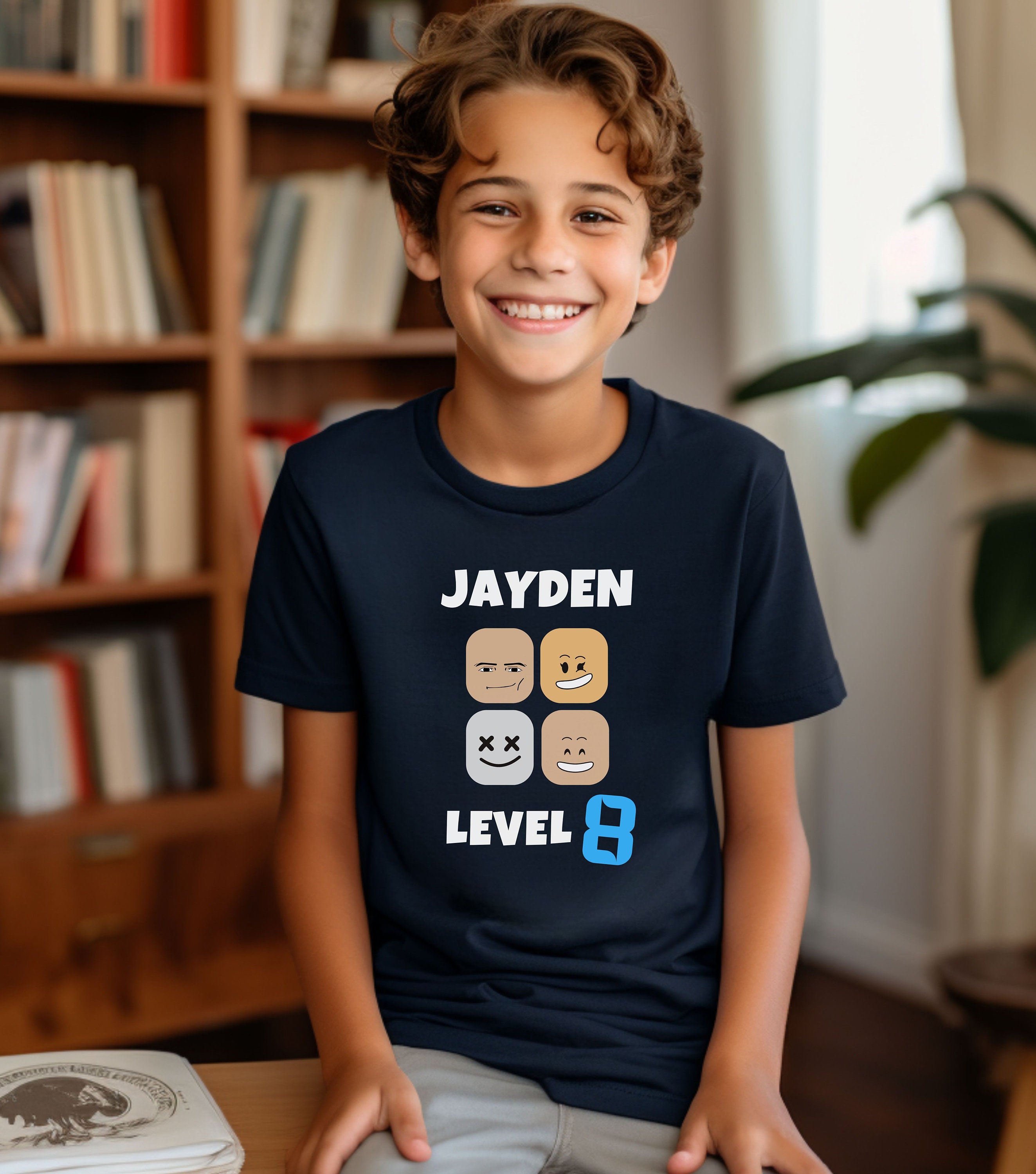 Custom Roblox Kids Birthday Shirt,roblox Shirt,gamer Shirt,roblox Lover ...