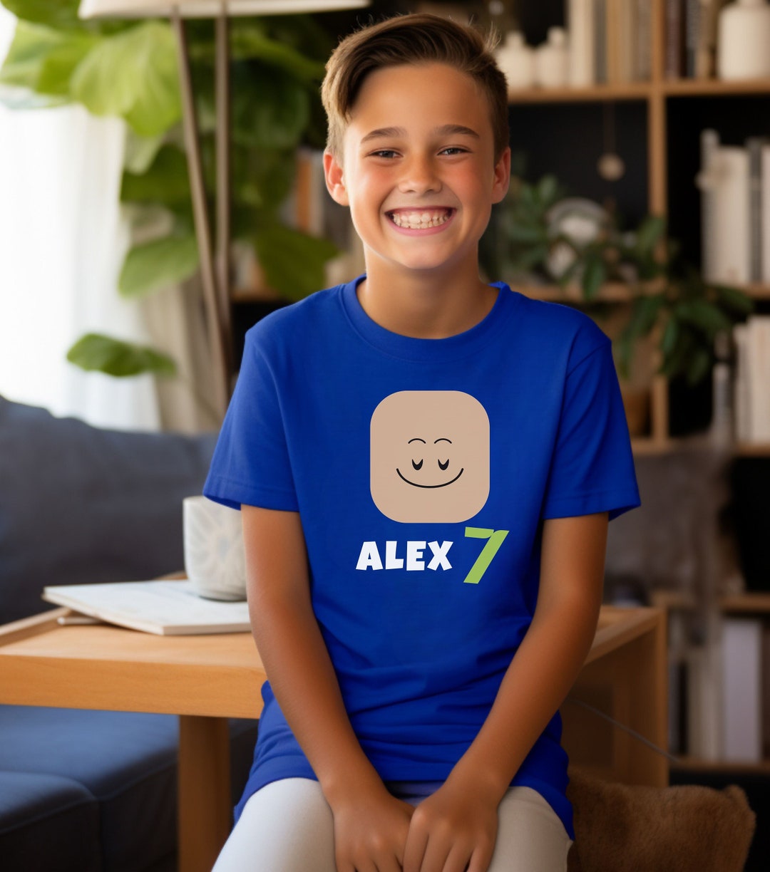 Custom Roblox Kids Birthday Shirt,roblox Shirt,gamer Shirt,roblox Lover ...