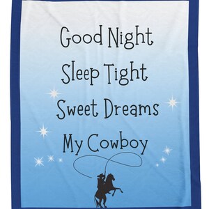 Cobertor de pelúcia de veludo pequeno cowboy, boa noite cowboy, roupa de cama infantil, country kids, roupa de cama de cowboy, cobertor de menino, cobertor de cavalo