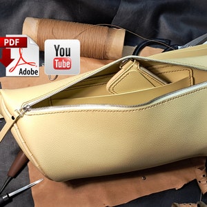 Leder Gürteltasche Muster - Große Bauchtasche, Mini Crossbody Gürteltasche