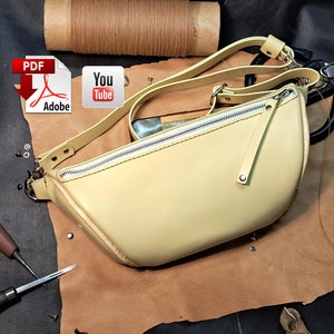 Patron PDF de sac banane Patron personnalisé unisexe de sac banane Patron en cuir Patron de sac banane Patron en cuir Patrons en cuir Modèle PDF