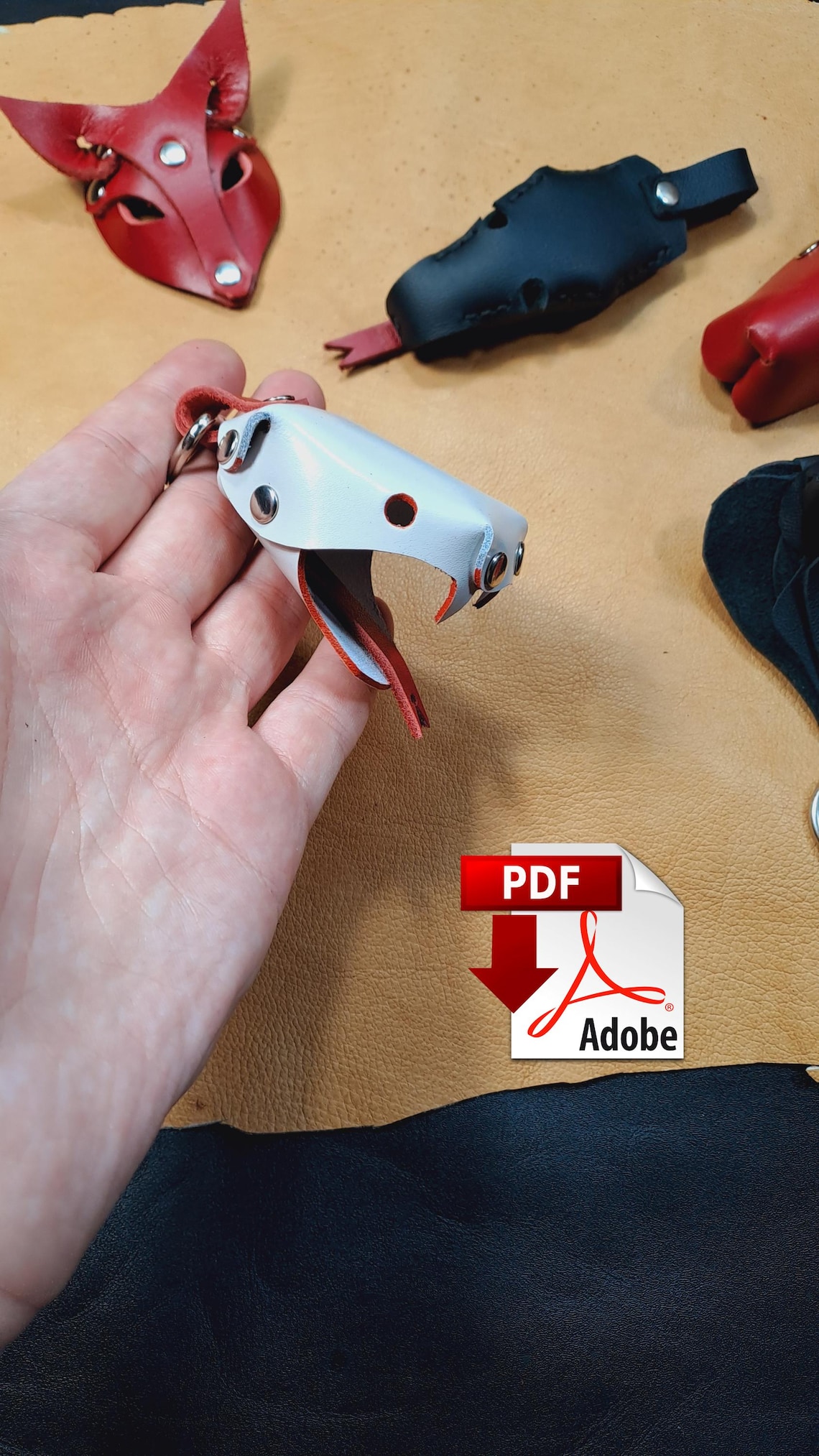 Keychain PDF Template Leather Patterns - Key Fob Holder - Etsy