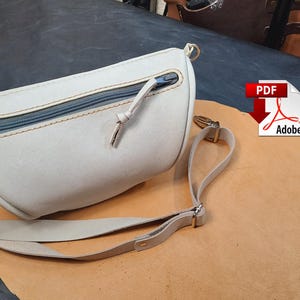 PDF-Schnittmuster Leder Gürteltasche - Bauchtasche herstellen aus Leder