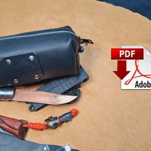 Pattern PDF - Leather case - Pen cover -  leather craft