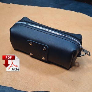 Wykrój na kosmetyczkę w formacie PDF - Etui skórzane - Etui na długopis