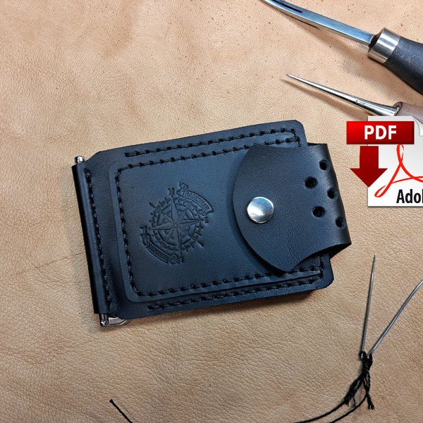 Custom money clip Billfold Leather pattern