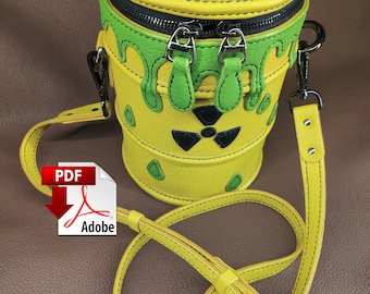 Small crossbody bag - Bucket bag - Leather pattern
