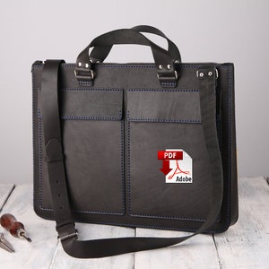 Leder Laptoptasche Muster | Umhängetasche