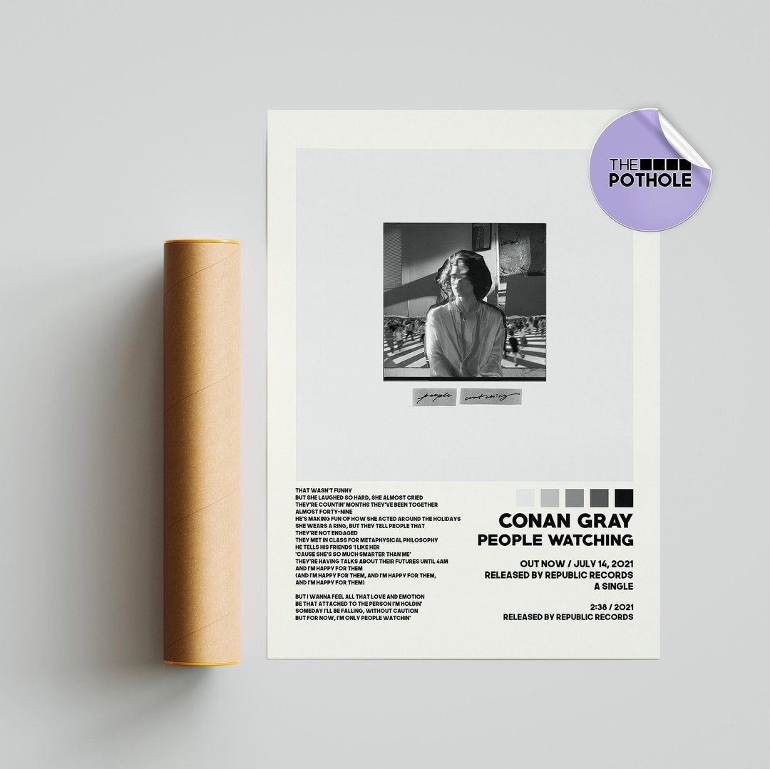Conan Gray Posters People Watching Poster Album Cover - Etsy