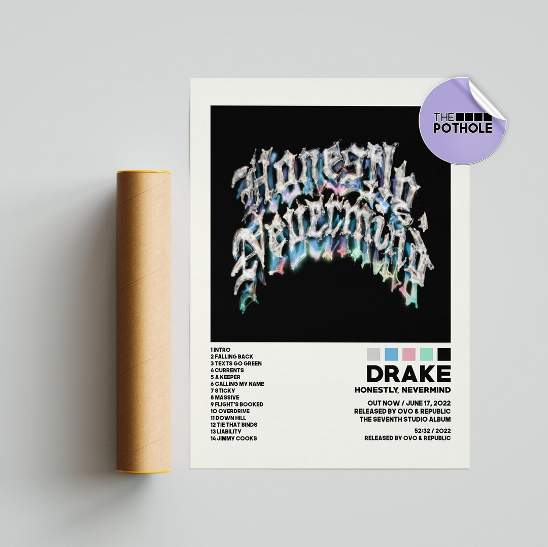 Drake Posters / Honestly Nevermind Poster Album Cover Poster Etsy