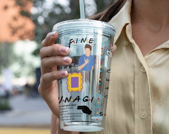 Funny Inside Jokes FRIENDS Tumbler with Straw, 16oz