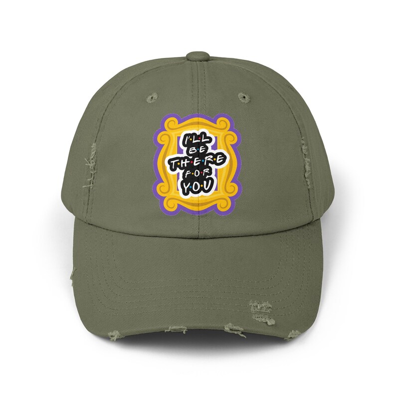 ""I'll Be There for You"" Baseball Cap, Vintage, inspiriert von Freunden." Light Olive