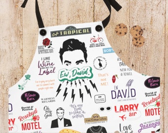 Best of Schitt's Creek Apron, Ew David, Rosebud Motel, Bebe,