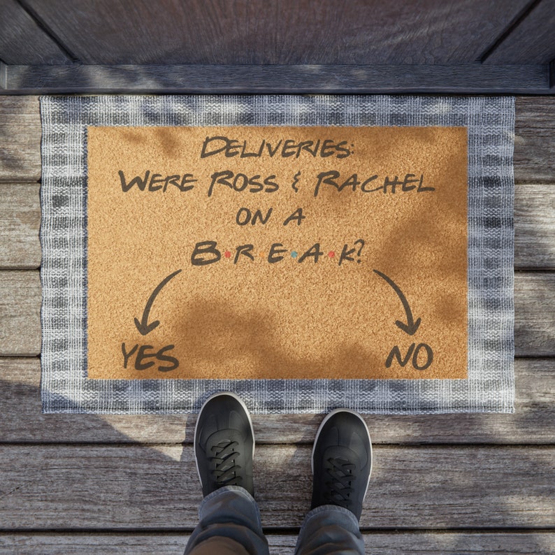 Welcome Back Rochel Were Ross & Rachel on a Break Doormat, FRIENDS Welcome Mat - Etsy