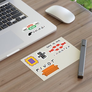 Friends themed Sticker Sheets, vinyl, Unagi, Central Perk,