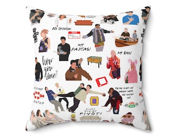 FRIENDS Characters Square Pillow, Spun Polyester, 4 sizes