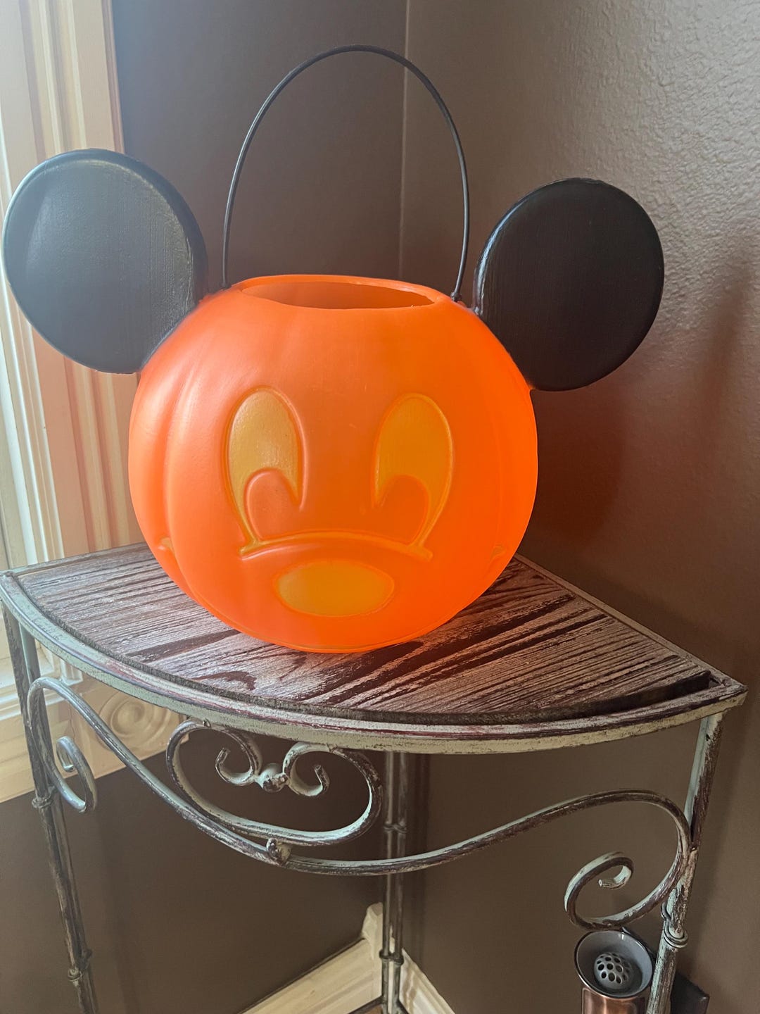 Vintage Disney Mickey Mouse Trick or Treat Pumpkin Halloween Candy ...