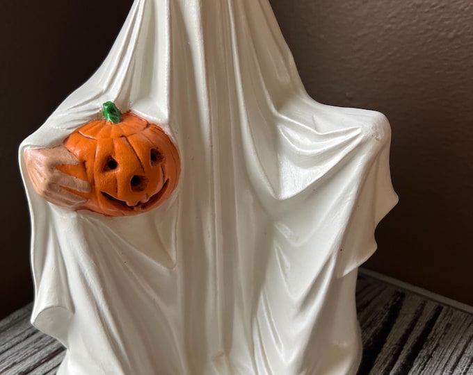 Vintage 1972 Byron Molds Halloween Decor Ceramic Ghost & Jack-o-lantern ...