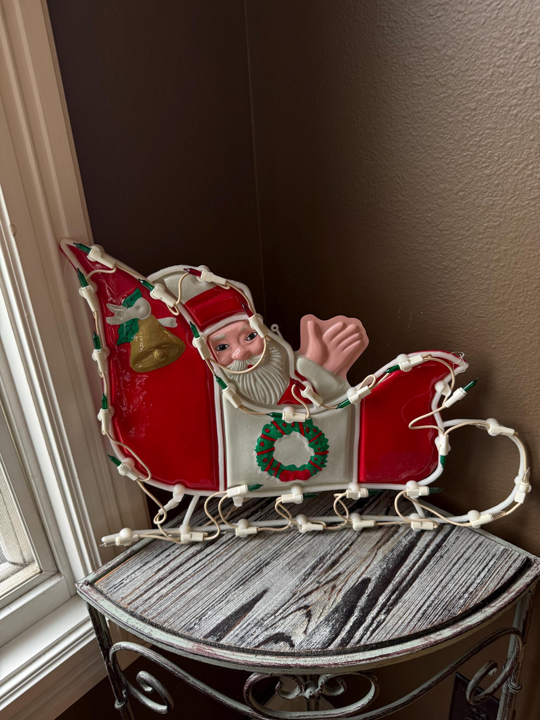 Vintage Light up Santa - Etsy - Page 2