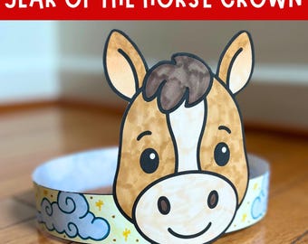 Year of the Horse Paper Crown Craft: Lunar New Year 2026 (PDF)