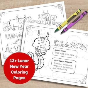 Chinese New Year Coloring Pages | Lunar New Year 2025 for Kids | Year of the Snake Activity