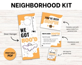 You've Been Booed Kit: Printable Halloween Neighbor Game (Instant Download)