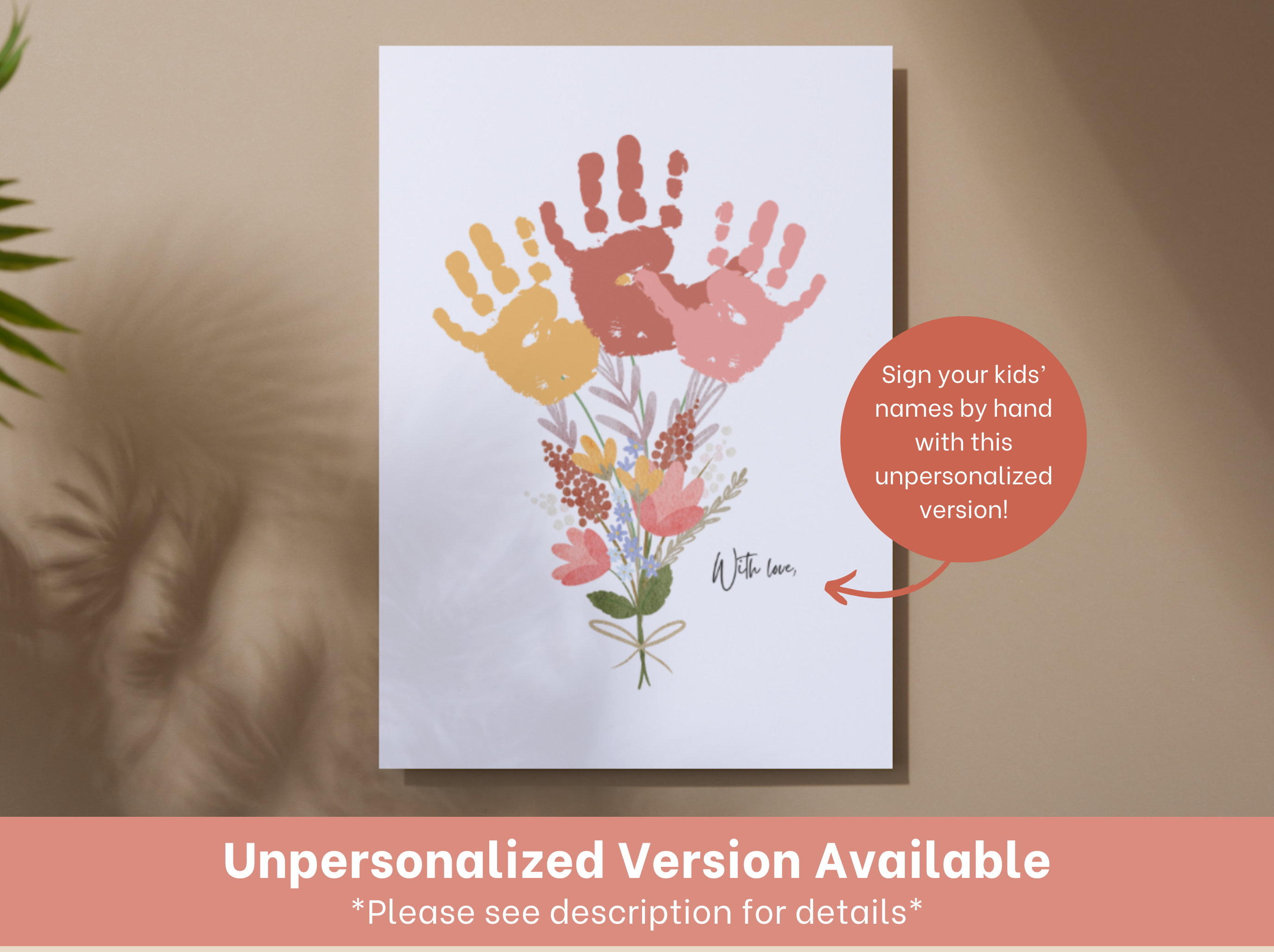 Custom Name Flower Handprint Art: DIY Kids Keepsake (digital Download ...
