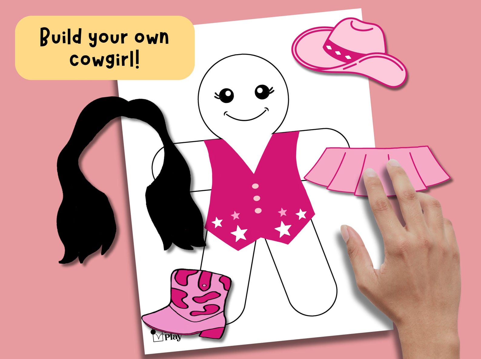 Cowgirl Gingerbread Disguise | Kids' Gingerbread Craft Template - Etsy
