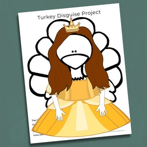 Princess Turkey in Disguise | Disguise a Turkey Project | Kids Fall Craft