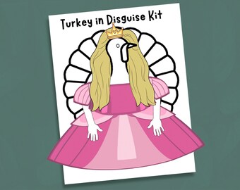 Princess Turkey in Disguise Kit: Kids Craft (Digital Download)