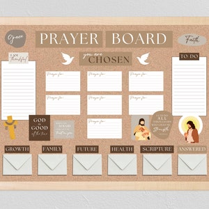 Prayer Board Starter Kit | Neutral Prayer Board Template