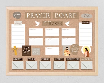 Neutral Prayer Board Starter Kit: Printable Template (PDF)