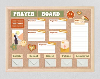 Retro Prayer Board Starter Kit: Printable Headers & Graphics (PDF)