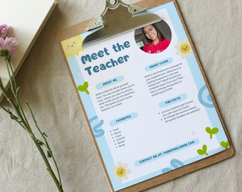 Meet the Teacher Editable Template | Back to School Letter for Teachers | Teacher Introduction