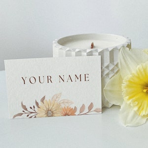 EDITIERBARE Thanksgiving Tischkarten Vorlage | Herbst Brautparty Tischkarten | Herbst Hochzeit Tischkarte | Herbst Food Label Card