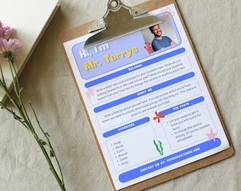 Meet the Teacher Editable Template | Back to School Letter for Teachers | Teacher Introduction