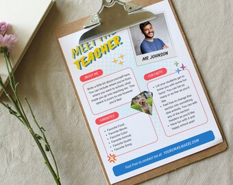 Meet the Teacher Editable Template | Back to School Letter for Teachers | Teacher Introduction